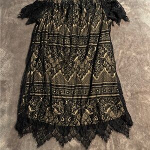 Elegant Black Lace Dress